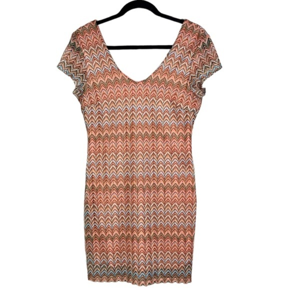 Derek Heart‎ knit lined multi-colored mini dress size large